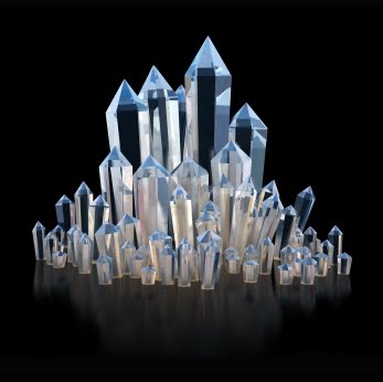 Crystalline waterproofing crystals forming in concrete
