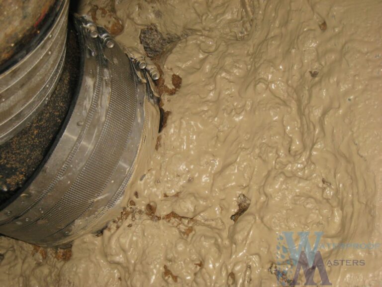 Main waterpipe entering wall repair – Waterproof Masters project photo 3